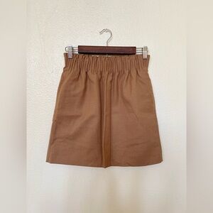 JCREW wool blend beige paperbag skirt